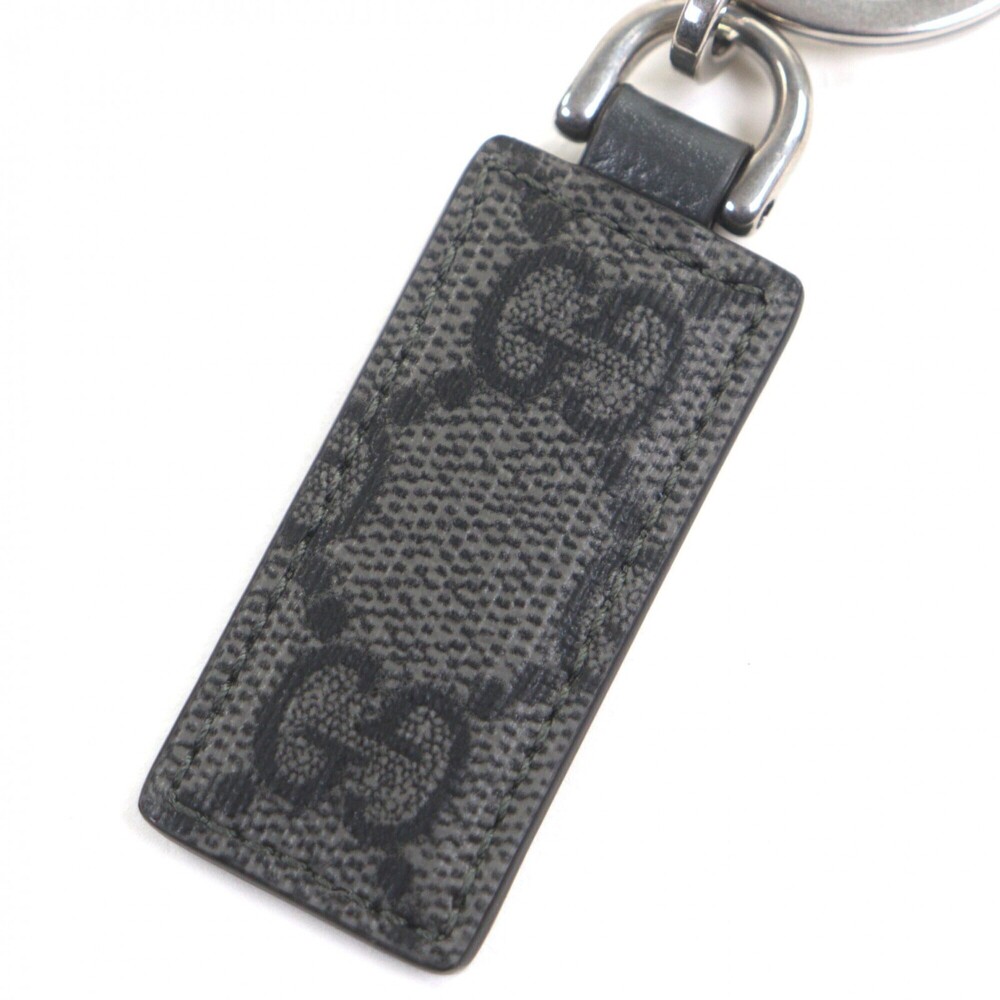 GUCCI 794061 GG Supreme Canvas Ophidia Hook Closure Keychain Key Holder Grey ... - Picture 4 of 7